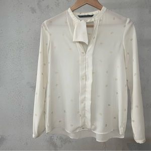 Zara Long Sleeve Shirt with gold print